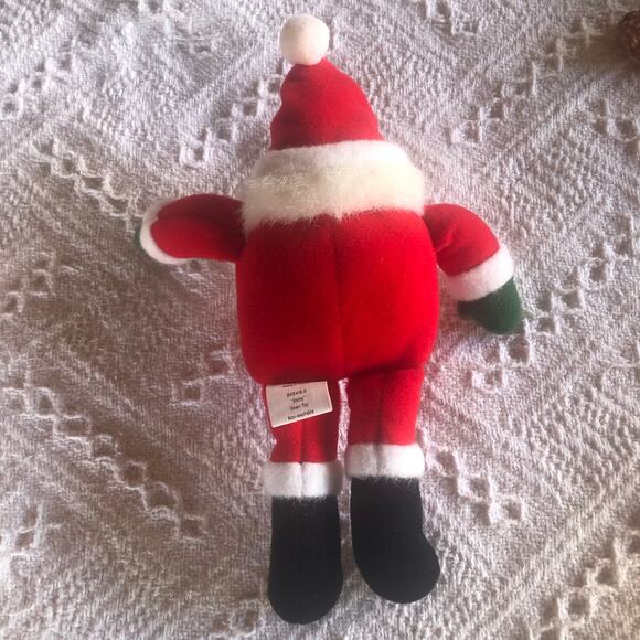 Vintage 1986 Hallmark Christmas Santa Plush Shelf Sitter Flocked Face & Beard 9" - Picture 5 of 7